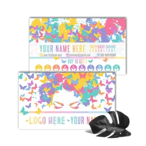 Girl Butterfly Hair Punch Business Card