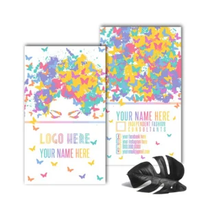 Girl Butterfly Vertical Business Card