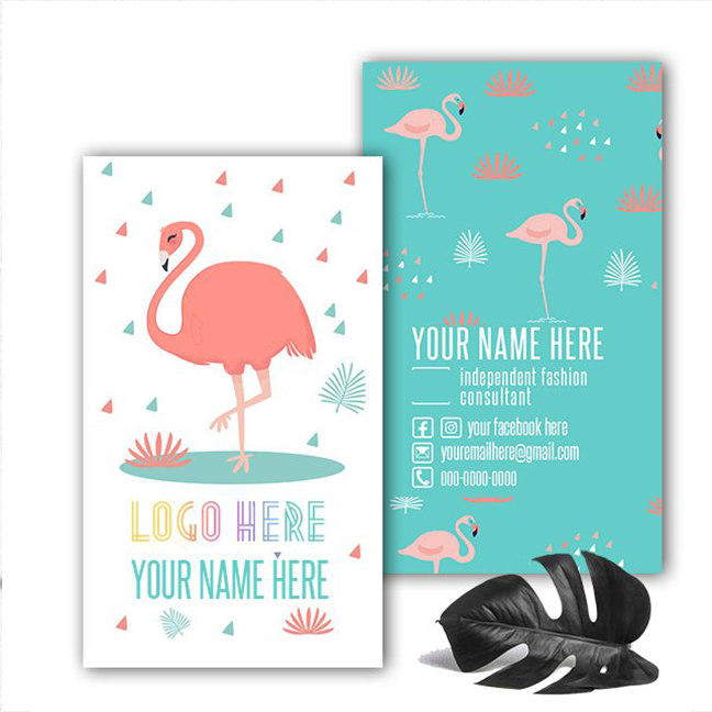 Flamingo Teal Business Card