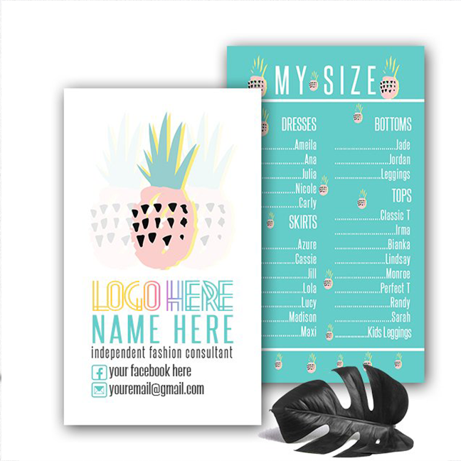 Pineapple My Size Business Card