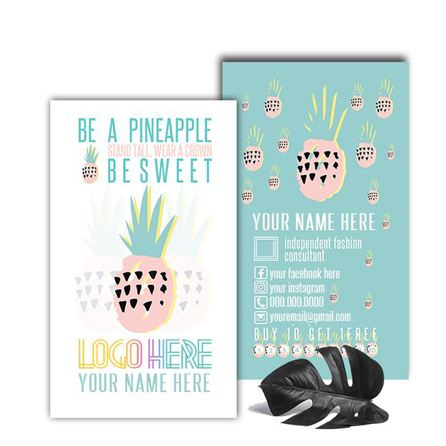 Pineapple Pastel Punch Business Card