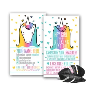 Unicorn Logo Rainbow Care Guides Business Card