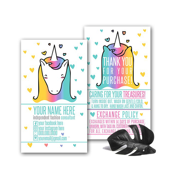 Unicorn Rainbow Care Guides Business Card