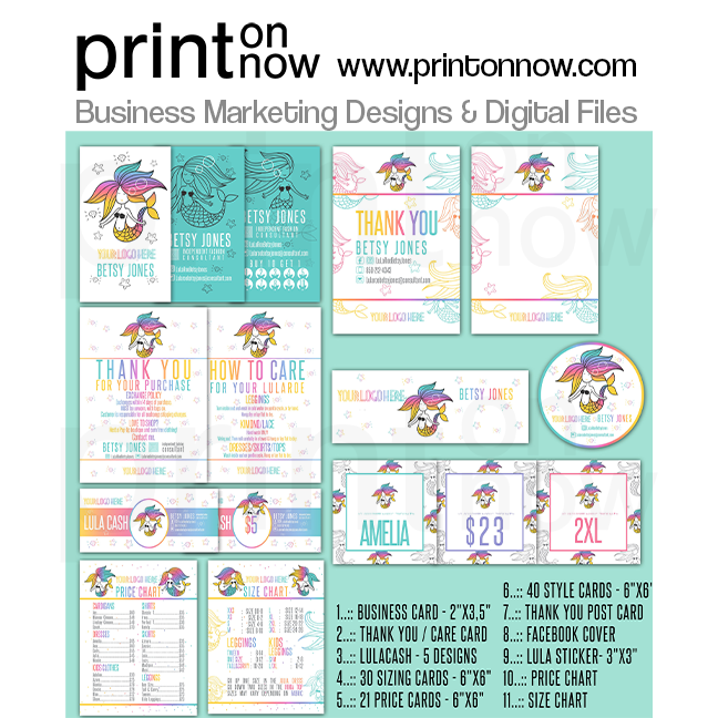 Mermaid Girl Business Marketing Bundle