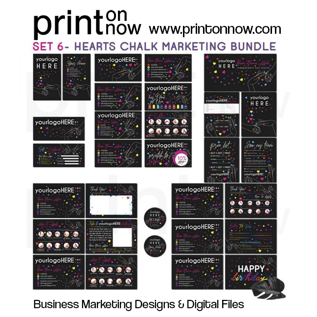 Nail Consultant Black Business Marketing Bundle